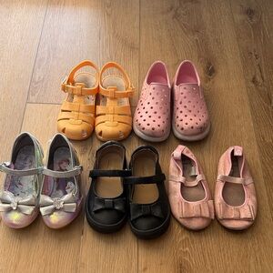 Cat & Jack Kids Sandals and Shoes Set - Orange, Pink, Black